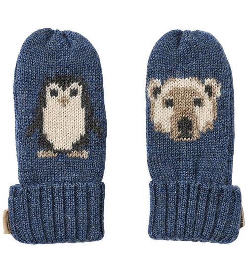 Wheat Luffer - Uld - Jacquard - Towsi - Blå m. Dyr
