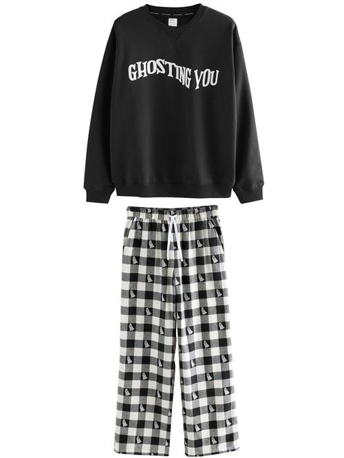Next Pyjamas  sort / hvid