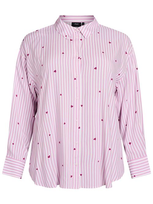 Zizzi Soveskorte  lysviolet / hvid