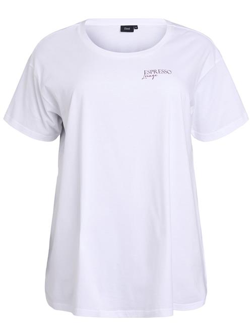 Zizzi Shirts 'Mally'  mørkelilla / hvid