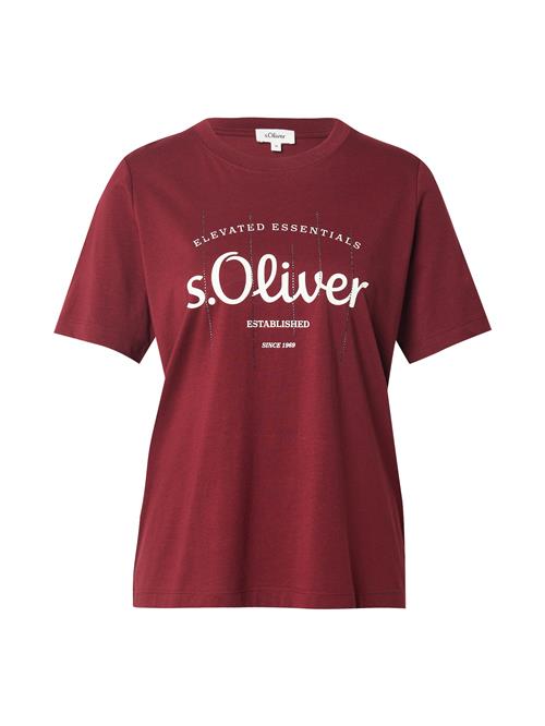s.Oliver Shirts  lysebeige / carminrød
