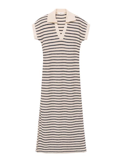 MANGO Strikkjole 'Tunis'  ecru / navy
