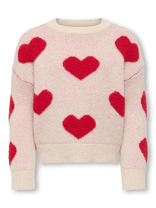 ONLY GIRLS Pullover 'KMGNAJA'  lys pink / rød