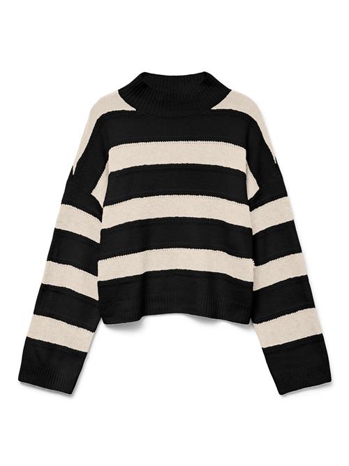 VERO MODA Pullover 'VMInez'  lysebeige / sort