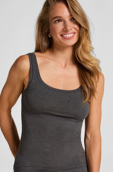 Hunkemöller Singlet Tank Top Bomuld Grå