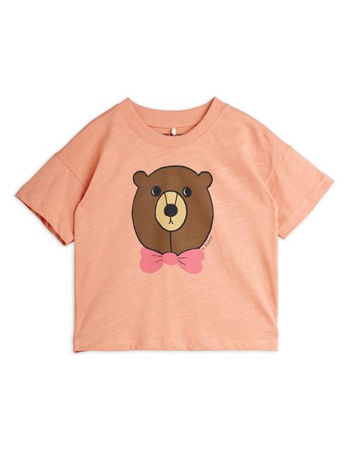 Mini Rodini GOTS Bear T-shirt Med Korte Ærmer Pink  Pink 116/122 cm  Lyserød  116/122 cm  kvinde