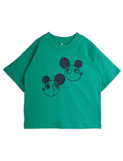 Mini Rodini GOTS Ritzratz T-shirt Med Korte Ærmer Green  Green 140/146 cm  Grøn  140/146 cm  kvinde