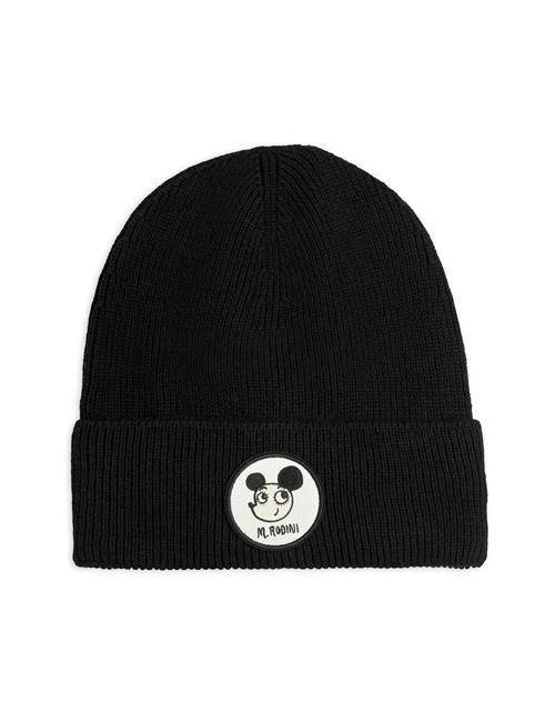 Mini Rodini GOTS Ritzratz Patch Hue I Uldblanding Black  Black 52/54 cm  Sort  52/54 cm  Unisex