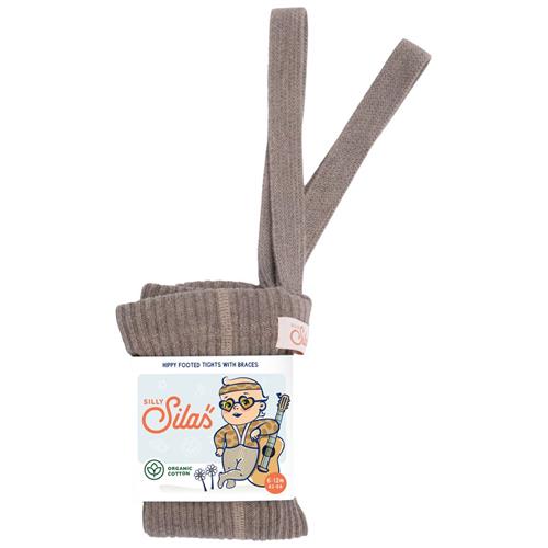 Silly Silas GOTS Hippy Fodformede Strømpebukser Cream Blend  3-6 months  Brun  3-6 måneder  unisex