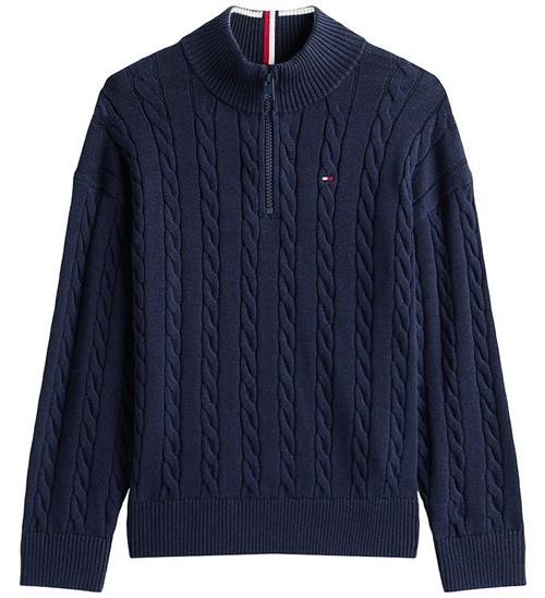 Tommy Hilfiger Ziptrøje - Dark Night NavyBLUE