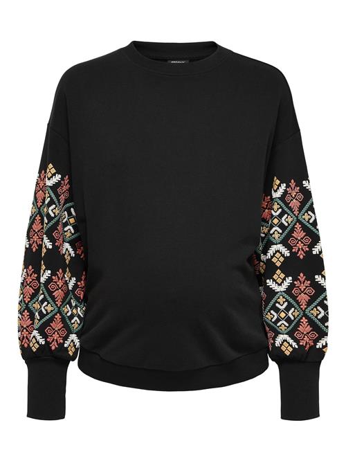Only Maternity Sweatshirt 'Brooke'  pastelgrøn / lys rød / sort / hvid