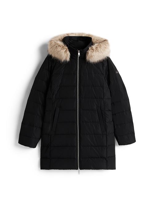 TOMMY HILFIGER Vinterfrakke  beige / lysebrun / sort