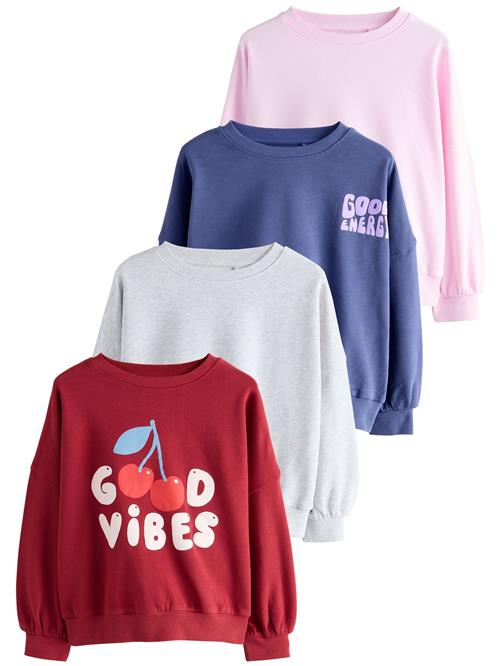 Next Sweatshirt  mørkeblå / grå-meleret / pastelpink / rød