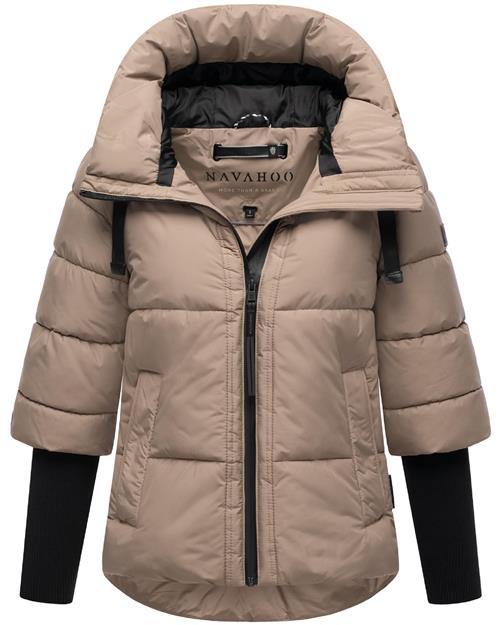 NAVAHOO Vinterjakke 'Lotusherz XIV'  taupe