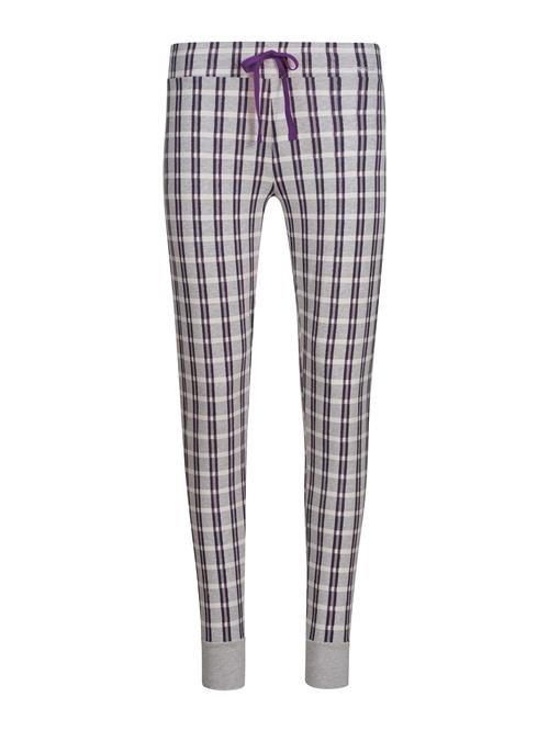 Skiny Pyjamasbukser  grå / aubergine / hvid