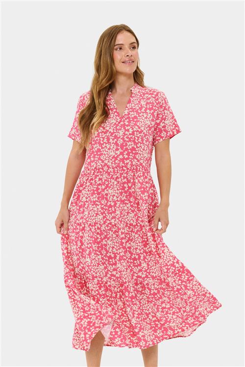 SAINT TROPEZ Kjole 'Eda'  gammelrosa / hvid