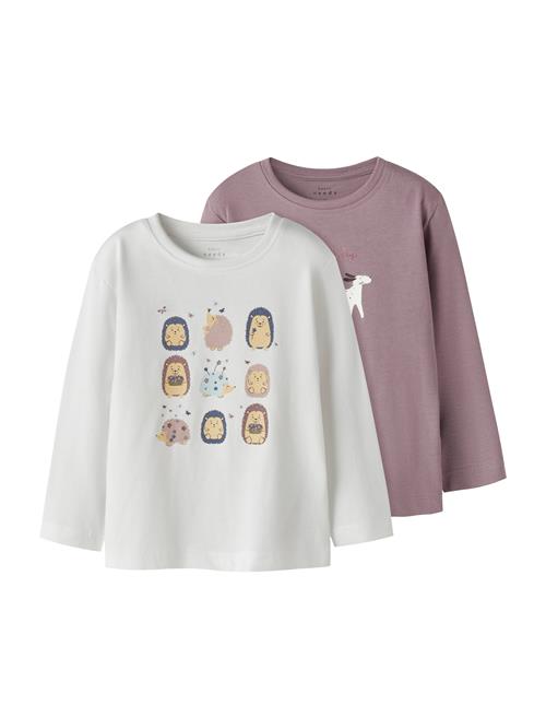NAME IT Bluser & t-shirts 'NMFVEEN'  sand / indigo / lysviolet / hvid