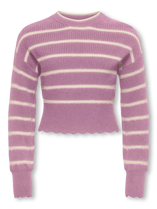 ONLY GIRLS Pullover 'KOGIBI'  pink / hvid