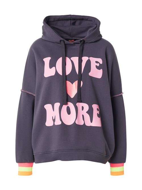 miss goodlife Sweatshirt 'Love More'  antracit / lyserød / hindbær