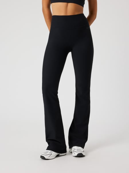 Björn Borg Studio Premium Ribbed Flare Tights Sort, S