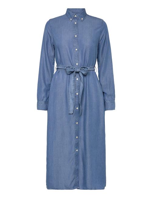 Se Reg Chambray Shirt Dress GANT Blue ved Booztlet