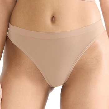 Sloggi Trusser 2P GO Sense Tanga Briefs Beige modal Large Dame