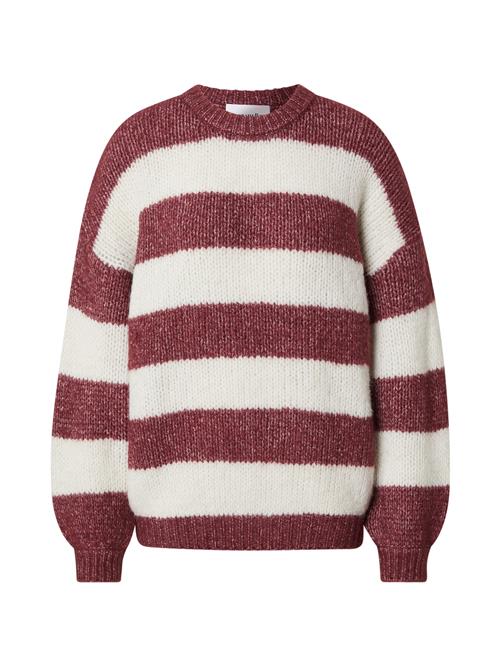 noar studios Pullover  burgunder / hvid