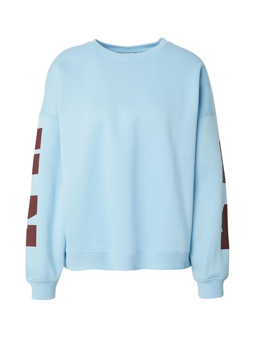 PIECES Sweatshirt 'PCFANY'  lyseblå / rustbrun