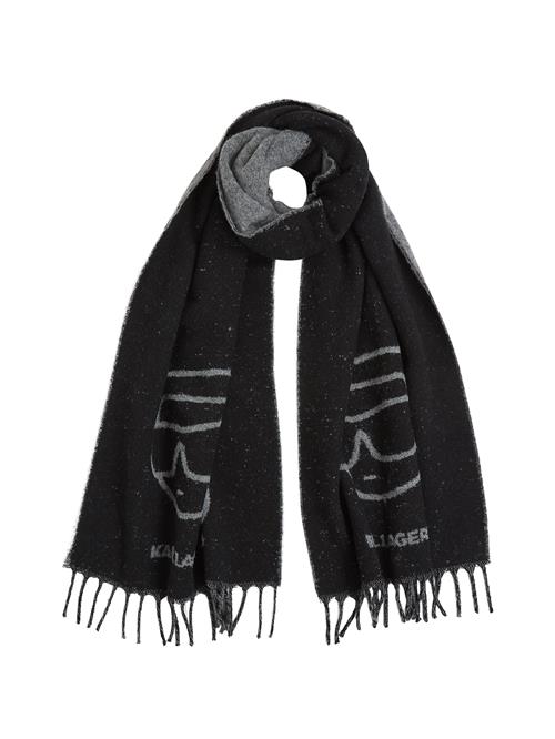 Karl Lagerfeld Sjal 'IKON'  grå / sort
