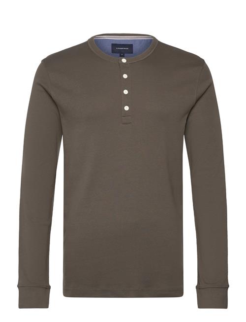 Solid Gradad W Contrast Fabric L/Ssolid Gradad W Contrast Fabric L/S Lindbergh Green