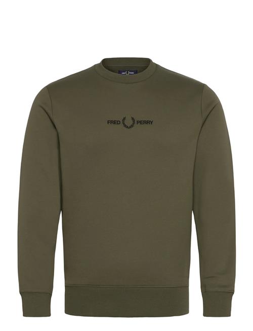 Embroidered Sweatshirt Fred Perry Khaki