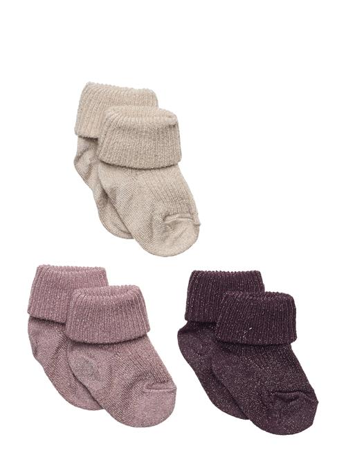 Ida Glitter Socks - 3-Pack Mp Denmark Patterned