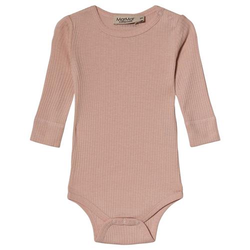 MarMar Copenhagen Rib Babybody Lyserød 6 Months  Lyserød  6 måneder  unisex