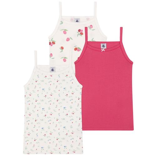 Petit Bateau 3-pak Tanktoppe Peonia Marshmallow 8 Y  Hvid  8 år  kvinde
