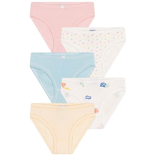 Petit Bateau 5-pak Bomuldstrusser Rose Jaune Bleu Blanc 3 Y  Lyserød  3 år  kvinde