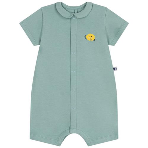 Petit Bateau Kortærmet Heldragt Med Krave Vert 18 months  Grøn  18 måneder  Unisex