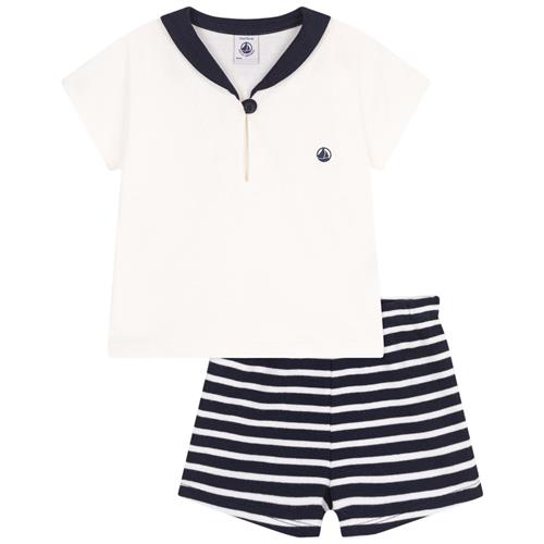 Petit Bateau Sailor Tøjsæt I 2 Dele Smoking Marshmallow 3 months  Hvid  3 måneder  mand