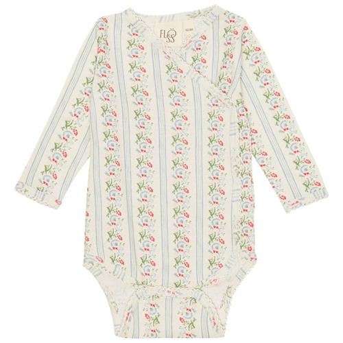Flöss Abigail Baby Body Soft White Bright Blue 74 cm  Blå  74 cm  Unisex