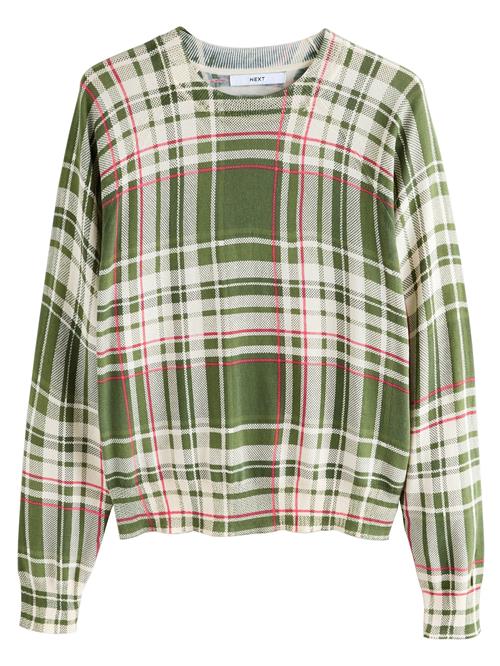 Next Pullover  oliven / pink / hvid
