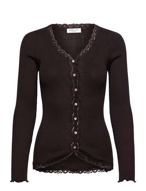 Silk Cardigan W/ Lace Rosemunde Brown