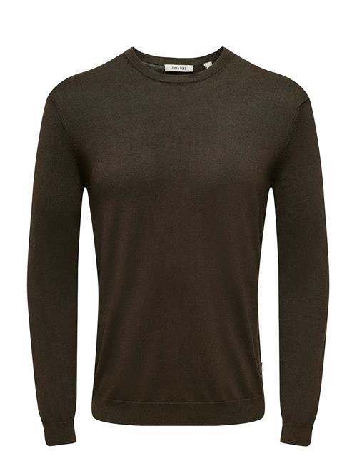 Onswyler Life Ls Crew Knit ONLY & SONS Brown