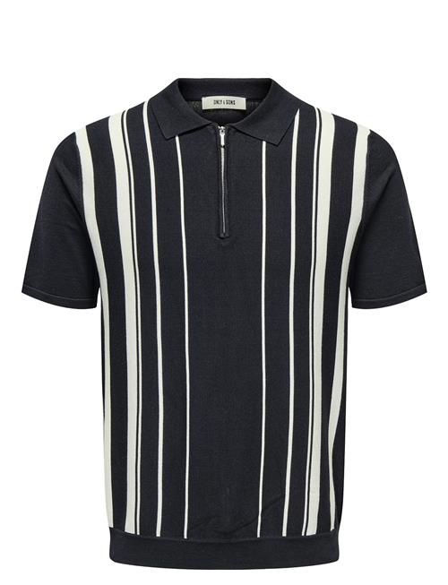 Onswyler Max Life Reg 14Ss Zip Polo Knit ONLY & SONS Navy