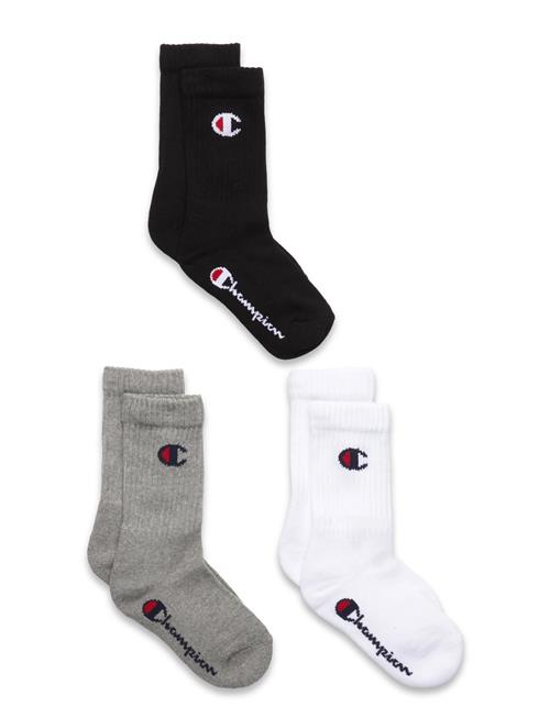 3Pk Crew Socks Champion Patterned