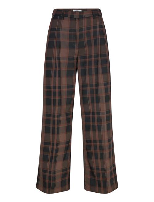 High Waisted Wide Leg Twill Trousers Monki Grey