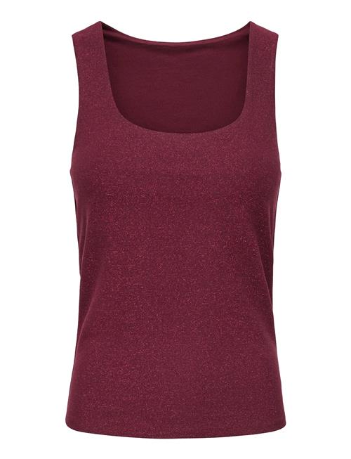 Onlea Glitter S/L 2-Ways Top Jrs Noos ONLY Burgundy