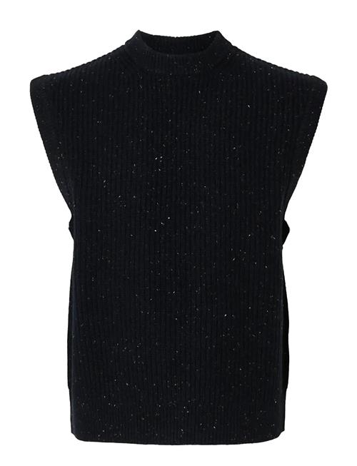 Slhland Sl Knit Relaxed Vest Selected Navy