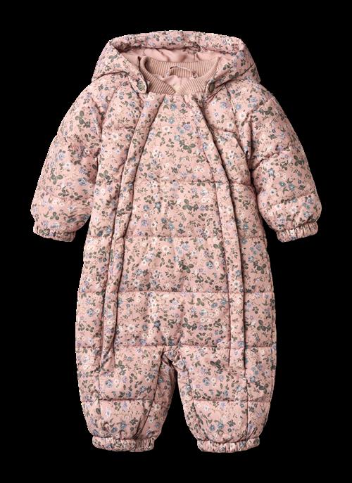 Wheat Edem Baby Puffer Heldragt Rose Powder Flowers  Rose Powder Flowers 3-6 months  Lyserød  3-6 måneder  kvinde