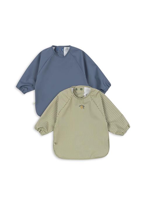 Konges Sløjd 2-pak Middagshagesmæk Med Ærmer Tea Stripe Flint Stone  Tea Stripe Flint Stone 6-12 months  Grøn  6-12 måneder  mand