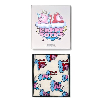 Happy socks Strømper 2P Good Pig Bad Pig Gift Box Flerfarvet bomuld Str 41/46