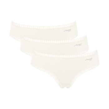 Sloggi Trusser 3P GO Crush Hipster Briefs Elfenben bomuld X-Small Dame